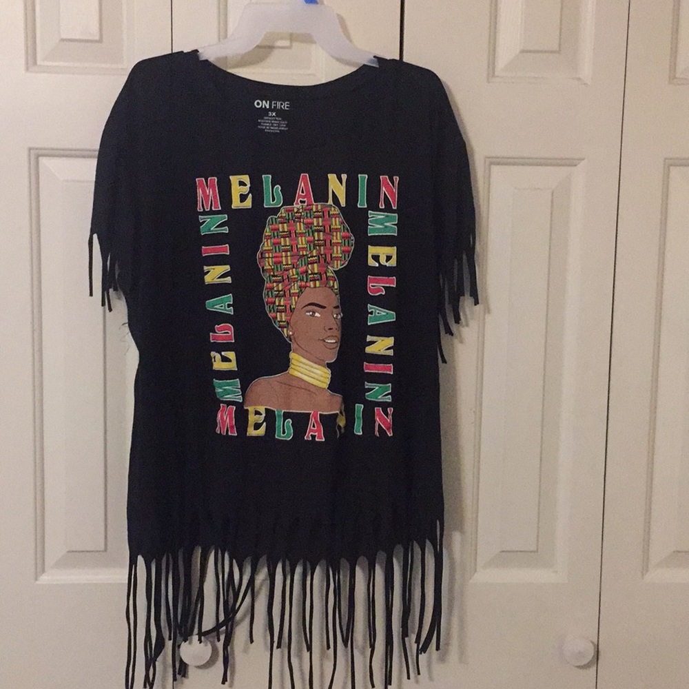 Black Melanin Fringe Shirt